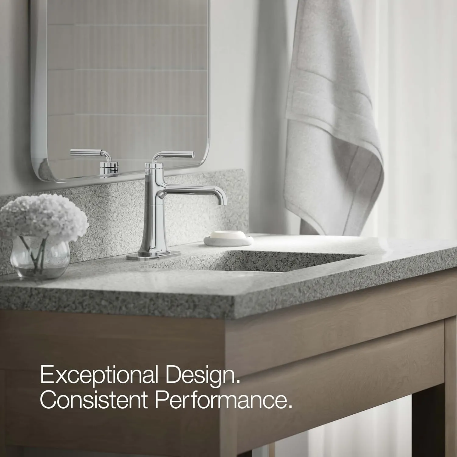 Kohler 27415-4N-CP Tone Bathroom Sink Faucet, 0.5 gpm, Polished Chrome