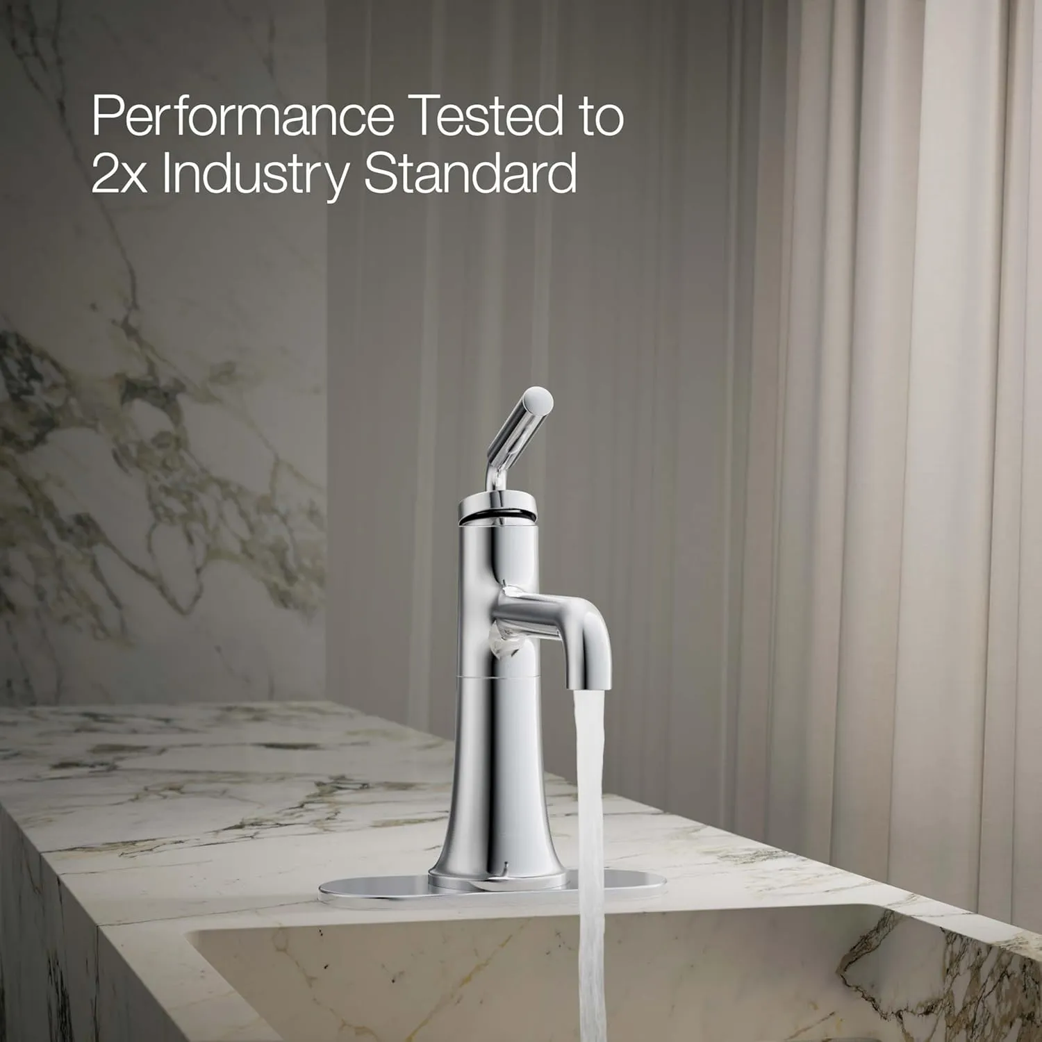 Kohler 27415-4N-CP Tone Bathroom Sink Faucet, 0.5 gpm, Polished Chrome