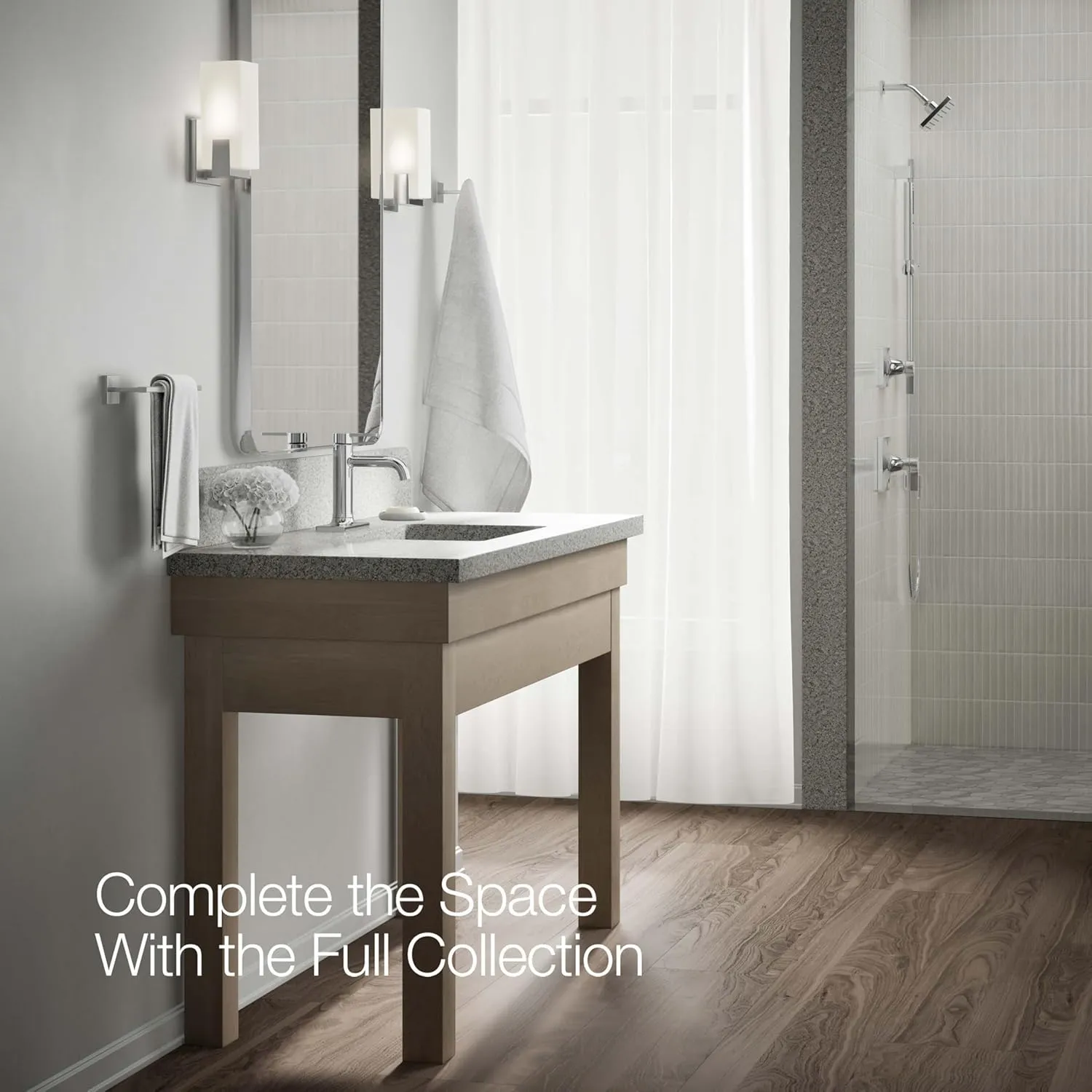 KOHLER 28126-4-CP Venza Bathroom Sink Faucet, 1.2 gpm, Polished Chrome, Composed of Durable Materials