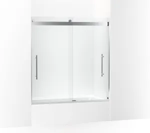 KOHLER 702419-L-SHP LEVITY™ PLUS 5/16 BATH DOOR 62x59-5/8 with Vertical Ladder Handle in Polished Silver