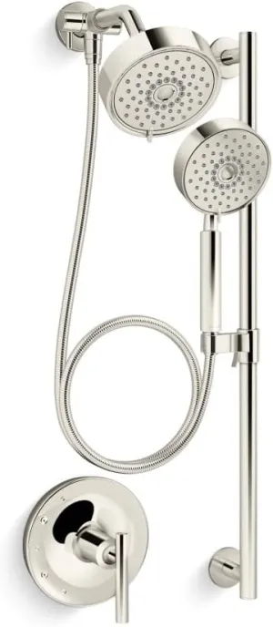 KOHLER K- 22181-G-SN Purist Essentials Performance Showering Package, 1.75 GPM, Vibrant Polished Nickel