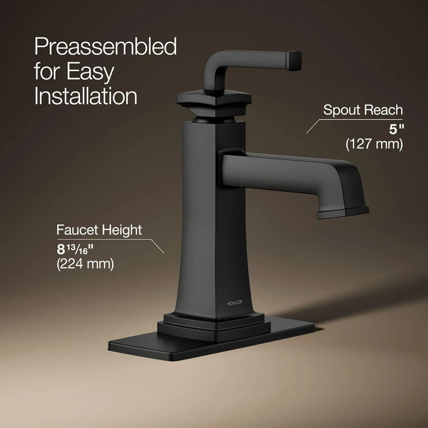 KOHLER Riff Single-Handle Bathroom Sink Faucet