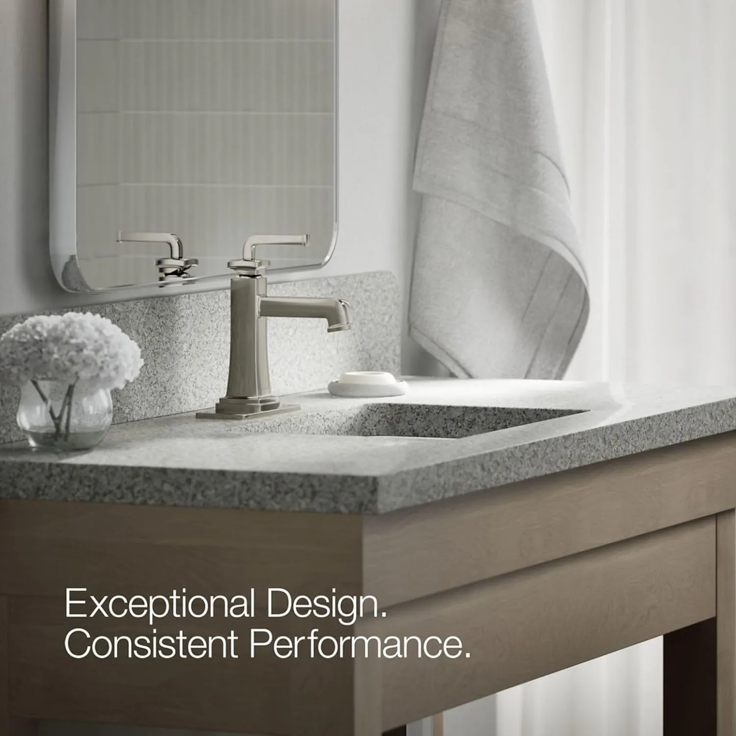 KOHLER Riff Single-Handle Bathroom Sink faucets, .5 gpm, Vibrant Polished Nickel