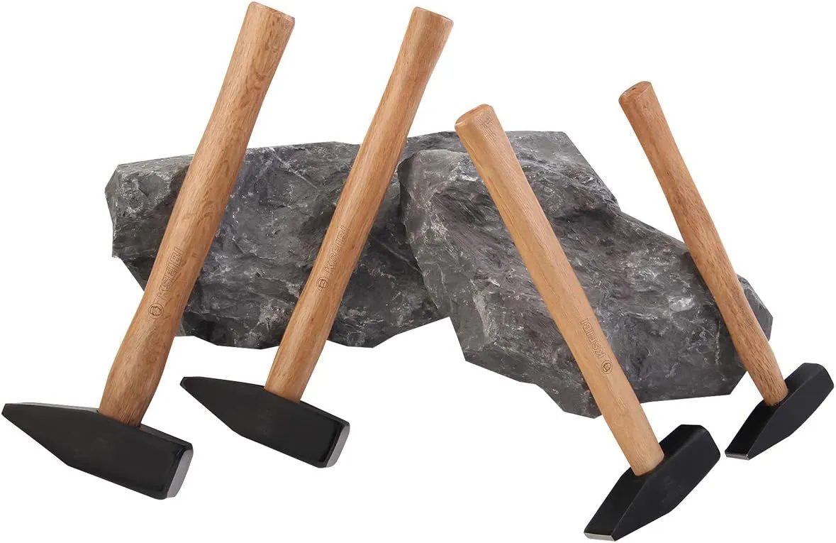 KSEIBI 271075 Machinist Engineers Hammer, Forged Steel Cross Peen Sheet Metal Hammer, Blacksmith Forging Tools (Wooden Handle, 1.10 lb / 500 grams)