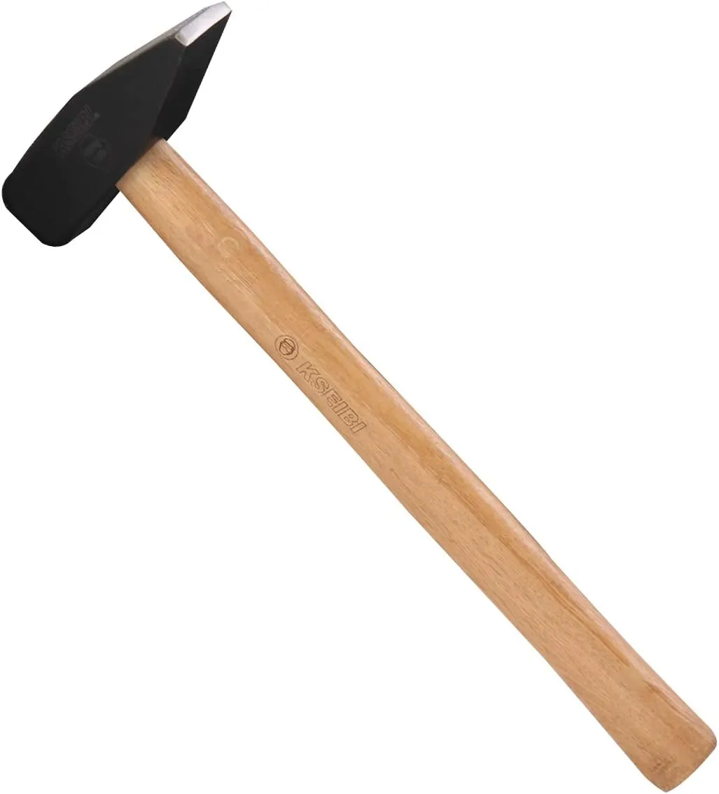 KSEIBI 271075 Machinist Engineers Hammer, Forged Steel Cross Peen Sheet Metal Hammer, Blacksmith Forging Tools (Wooden Handle, 1.10 lb / 500 grams)