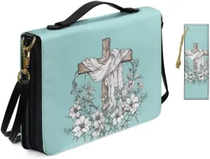 Kuiaobaty Bible Cover Protection Large Capacity Bible Carrying Bag PU Leather Bible Cover