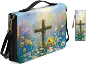 Kuiaobaty Bible Protective Case for Women PU Leather Bible Carrying Bag Holy Bible Cover