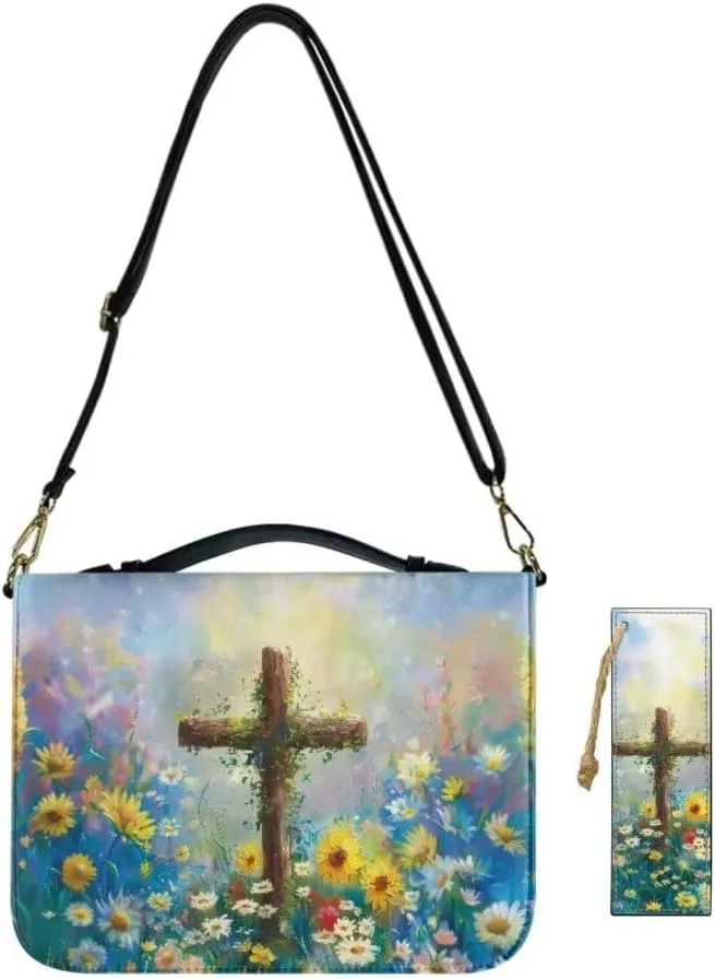 Kuiaobaty Bible Protective Case for Women PU Leather Bible Carrying Bag Holy Bible Cover