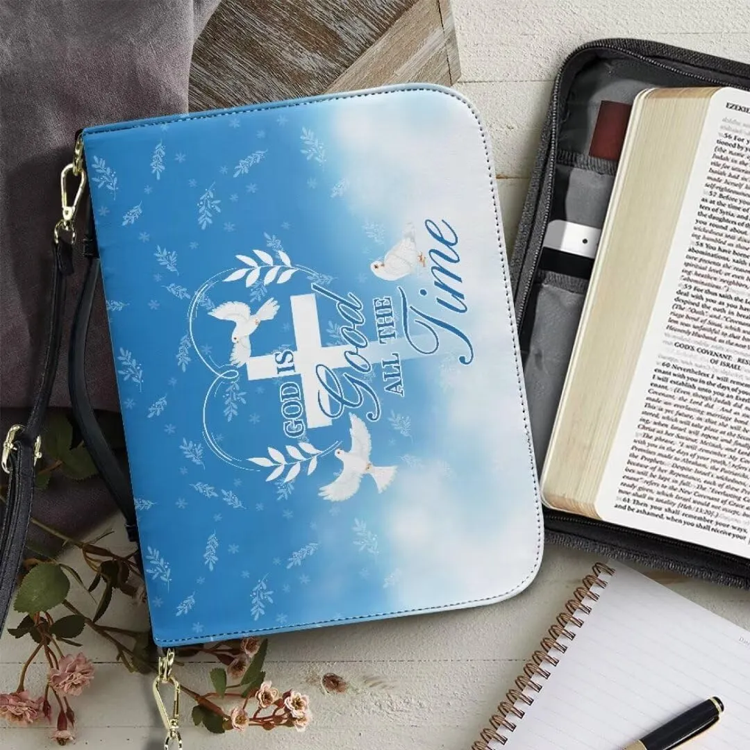 Kuiaobaty Bible Protective Case Holy Bible Carrying Bag Zipper PU Leather Bible Tote Bag