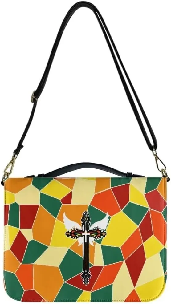 Kuiaobaty Bible Protective Case Holy Bible Carrying Bag Zipper PU Leather Bible Tote Bag