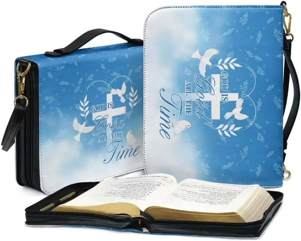 Kuiaobaty Bible Protective Case Holy Bible Carrying Bag Zipper PU Leather Bible Tote Bag
