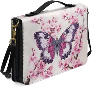 Kuiaobaty Bible Protective Case Holy Bible Carrying Bag Zipper PU Leather Bible Tote Bag