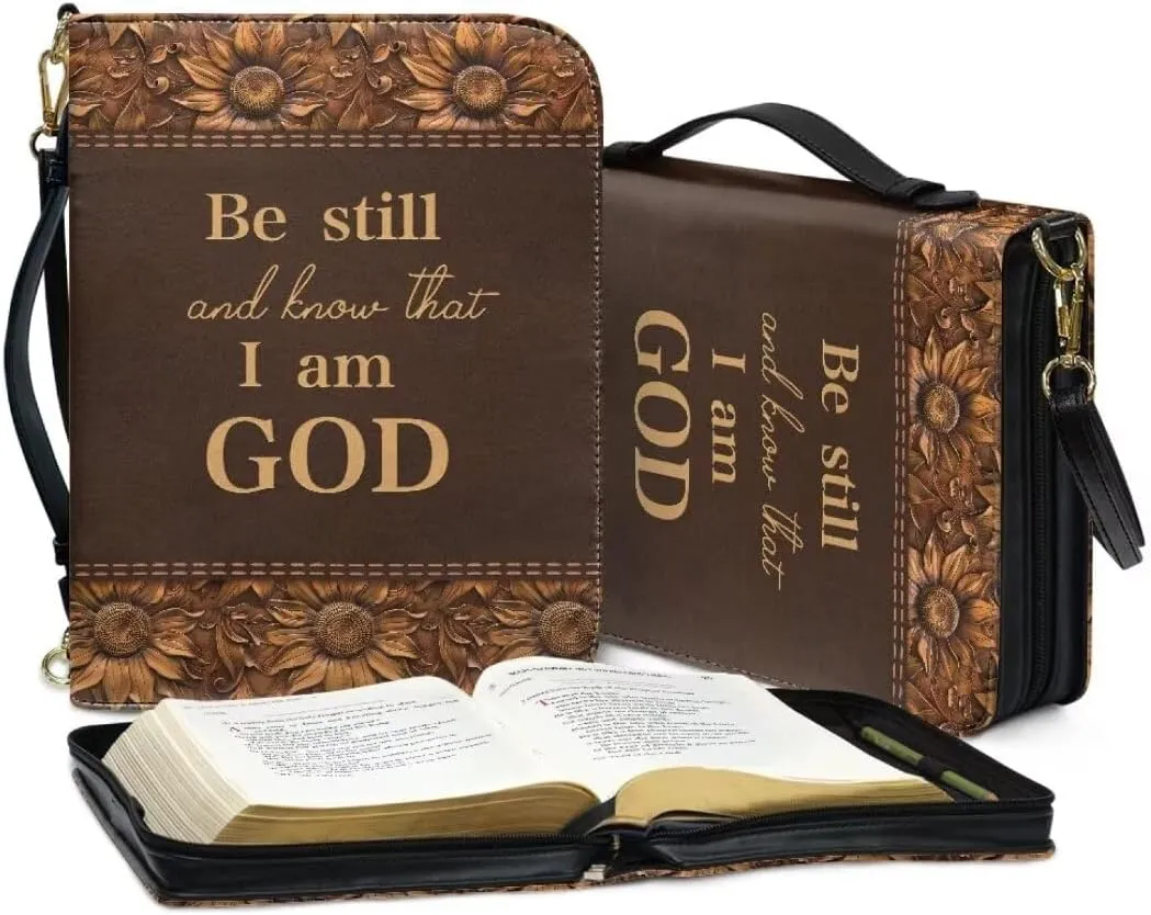 Kuiaobaty Bible Protective Case PU Leather Bible Cover Large Bible Organizer Case