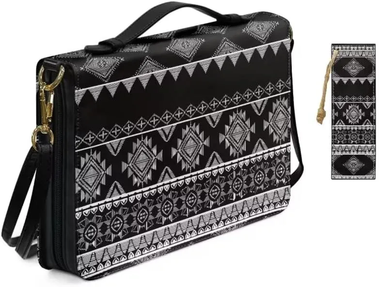 Kuiaobaty Bible Protective Case PU Leather Bible Cover Zipper Bible Carrying Bag for Church