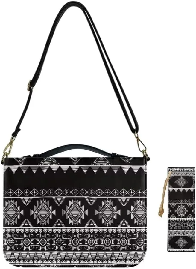 Kuiaobaty Bible Protective Case PU Leather Bible Cover Zipper Bible Carrying Bag for Church