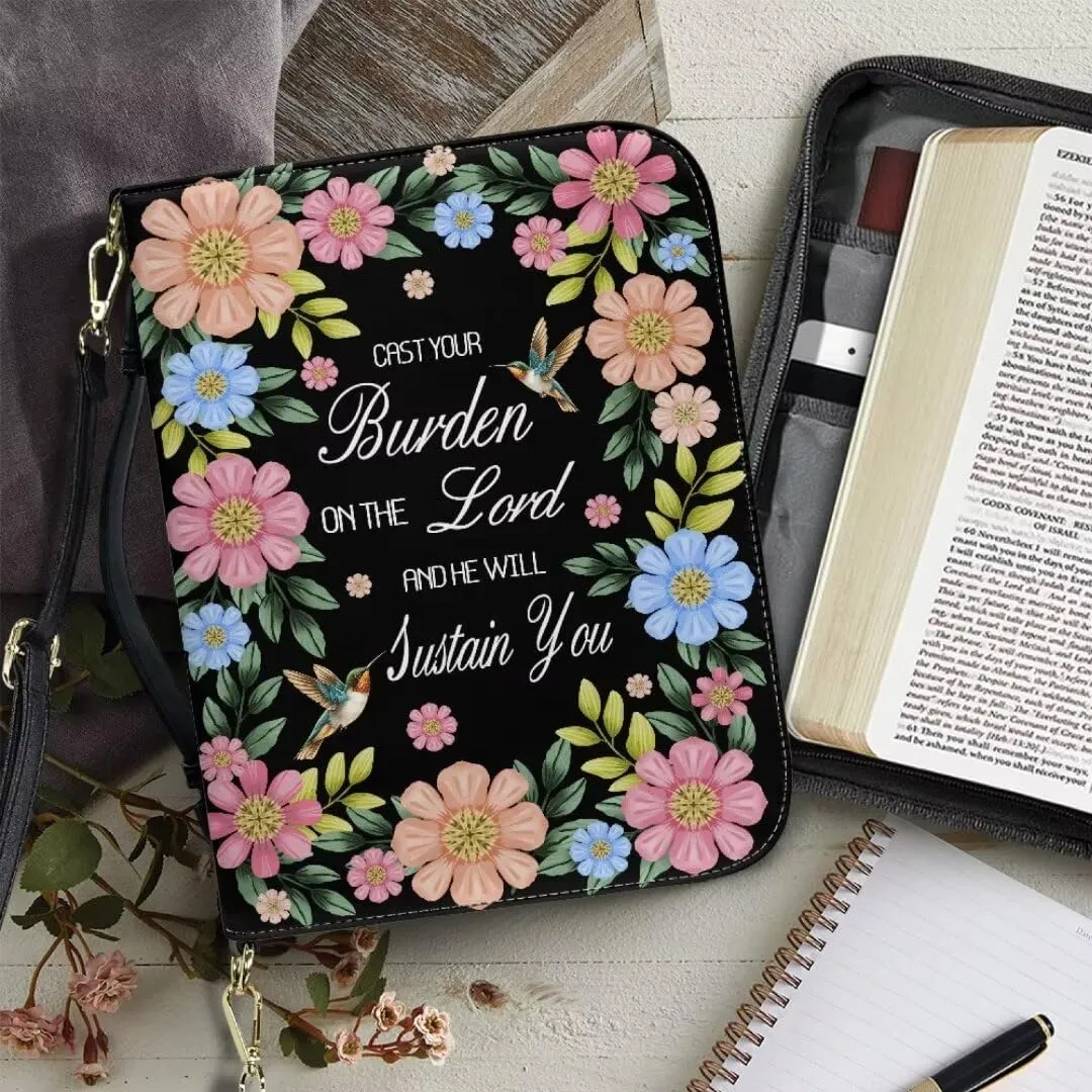 Kuiaobaty Bible Protective Cover Fathful Bible Organizer Case PU Leather Bible Tote Bag