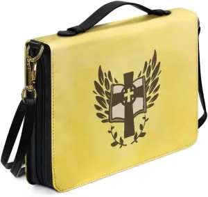 Kuiaobaty Bible Protective Cover Fathful Bible Organizer Case PU Leather Bible Tote Bag