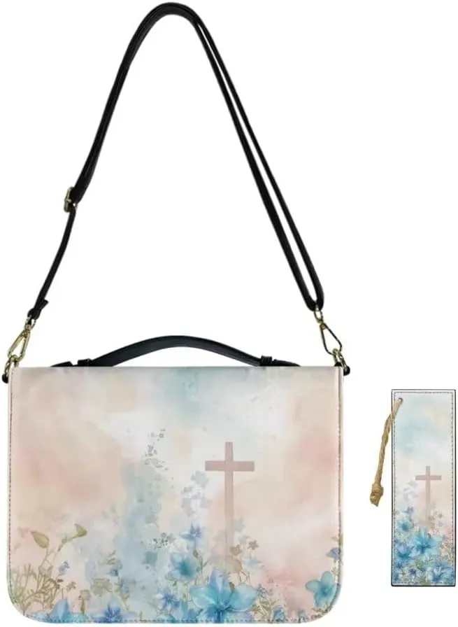 Kuiaobaty Large Bible Covers for Women PU Leather Bible Carrying Bag Thicken Bible Bag Set