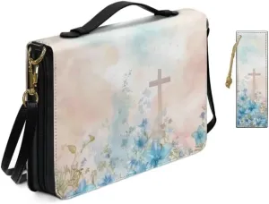 Kuiaobaty Large Bible Covers for Women PU Leather Bible Carrying Bag Thicken Bible Bag Set