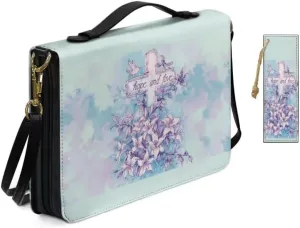 Kuiaobaty Large Bible Covers for Women PU Leather Bible Holder Case Zipper Bible Carring Bag