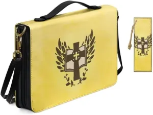 Kuiaobaty Large Bible Covers for Women PU Leather Bible Holder Case Zipper Bible Carring Bag