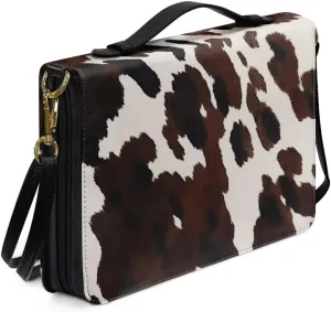 Kuiaobaty PU Leather Bible Cover Solemn Bible Carrying Bag Large Bible Cover Case