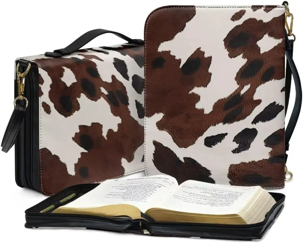 Kuiaobaty PU Leather Bible Cover Solemn Bible Carrying Bag Large Bible Cover Case