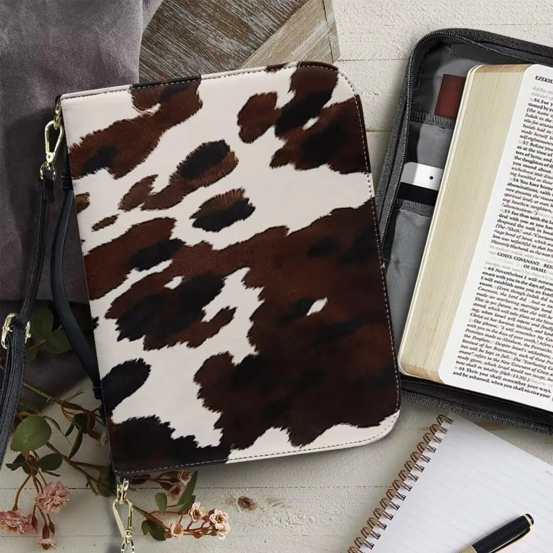 Kuiaobaty PU Leather Bible Cover Solemn Bible Carrying Bag Large Bible Cover Case