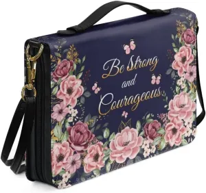 Kuiaobaty PU Leather Bible Cover Solemn Bible Carrying Bag Large Bible Cover Case