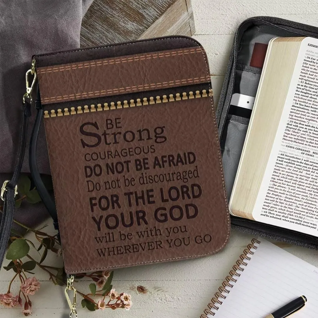 Kuiaobaty PU Leather Bible Cover Solemn Bible Carrying Bag Large Bible Cover Case