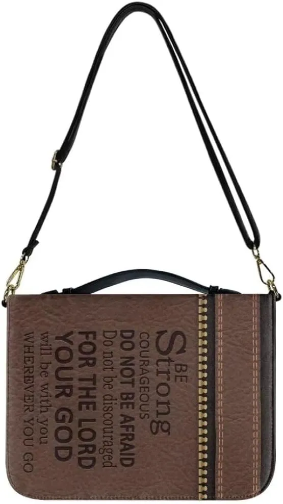 Kuiaobaty PU Leather Bible Cover Solemn Bible Carrying Bag Large Bible Cover Case