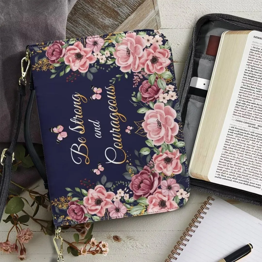 Kuiaobaty PU Leather Bible Cover Solemn Bible Carrying Bag Large Bible Cover Case