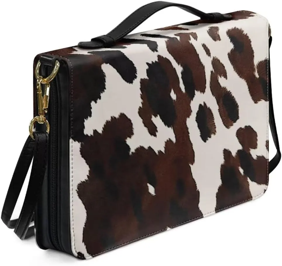 Kuiaobaty PU Leather Bible Cover Solemn Bible Carrying Bag Large Bible Cover Case