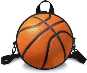 Kuiaobaty Sport Style Round Purse Women Men Casual Shoulder Tote Crossbody Handbag Adjustable Shoulder Satchel