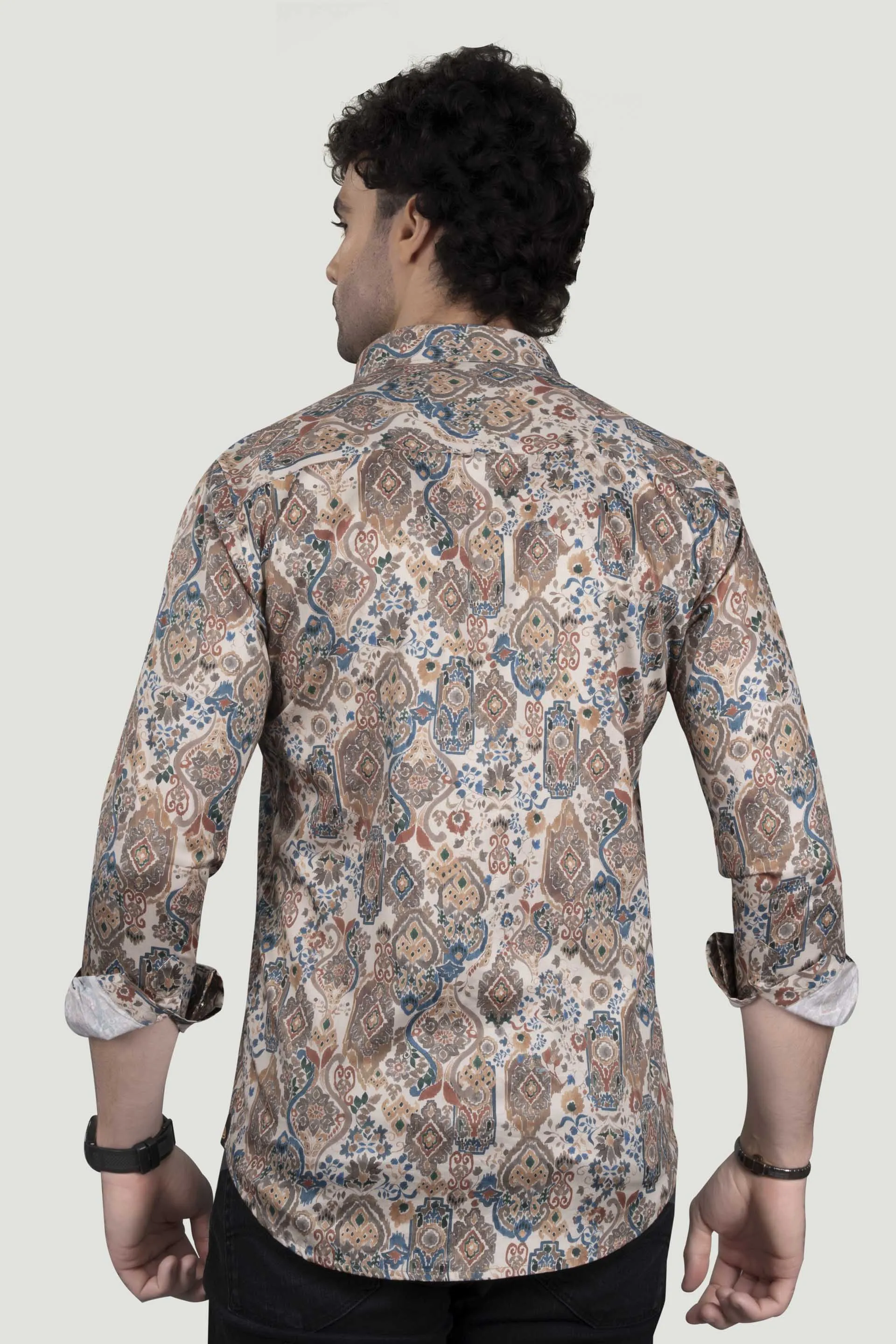 Kuzmich Multi Giza Cotton Club Wear Shirt