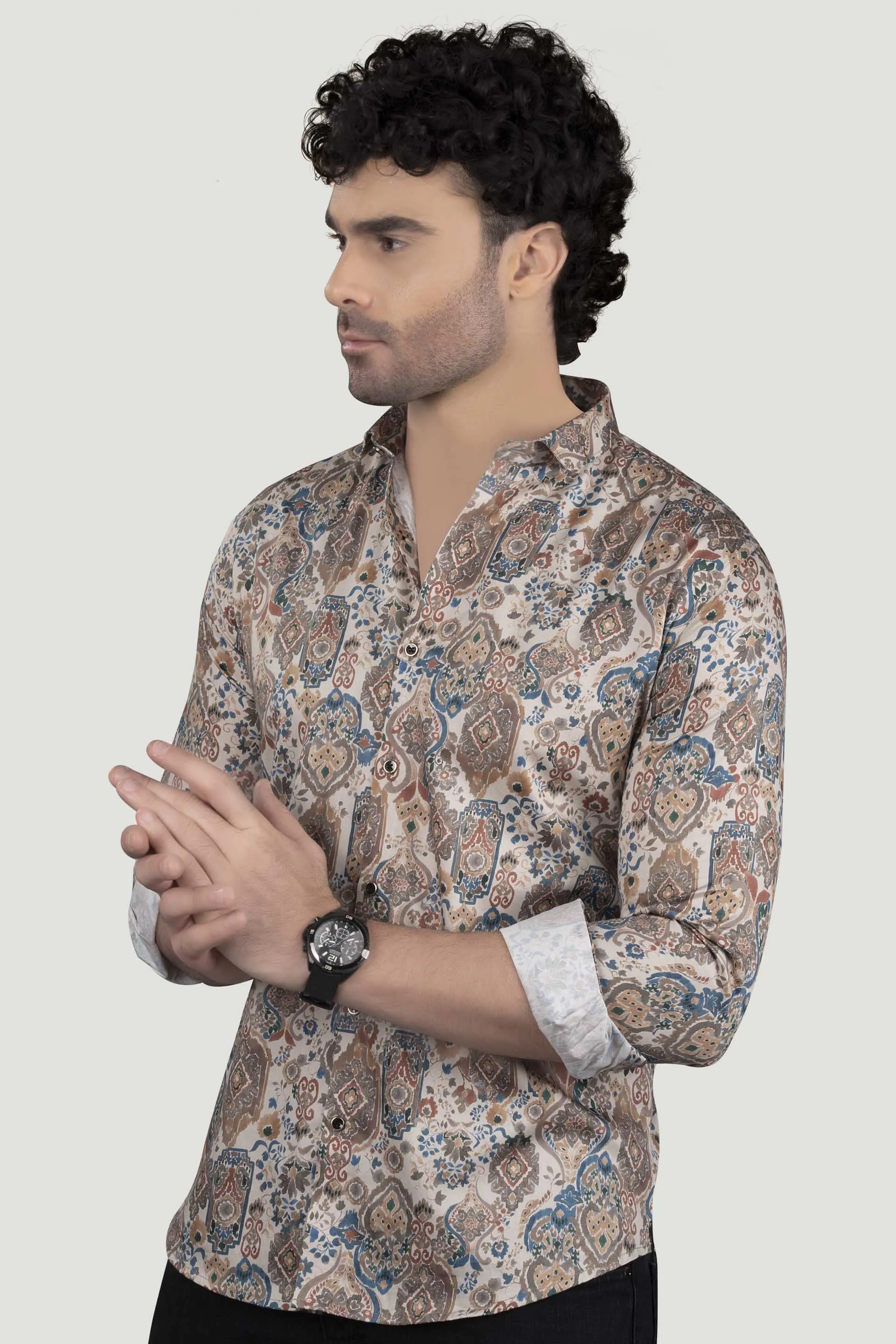 Kuzmich Multi Giza Cotton Club Wear Shirt
