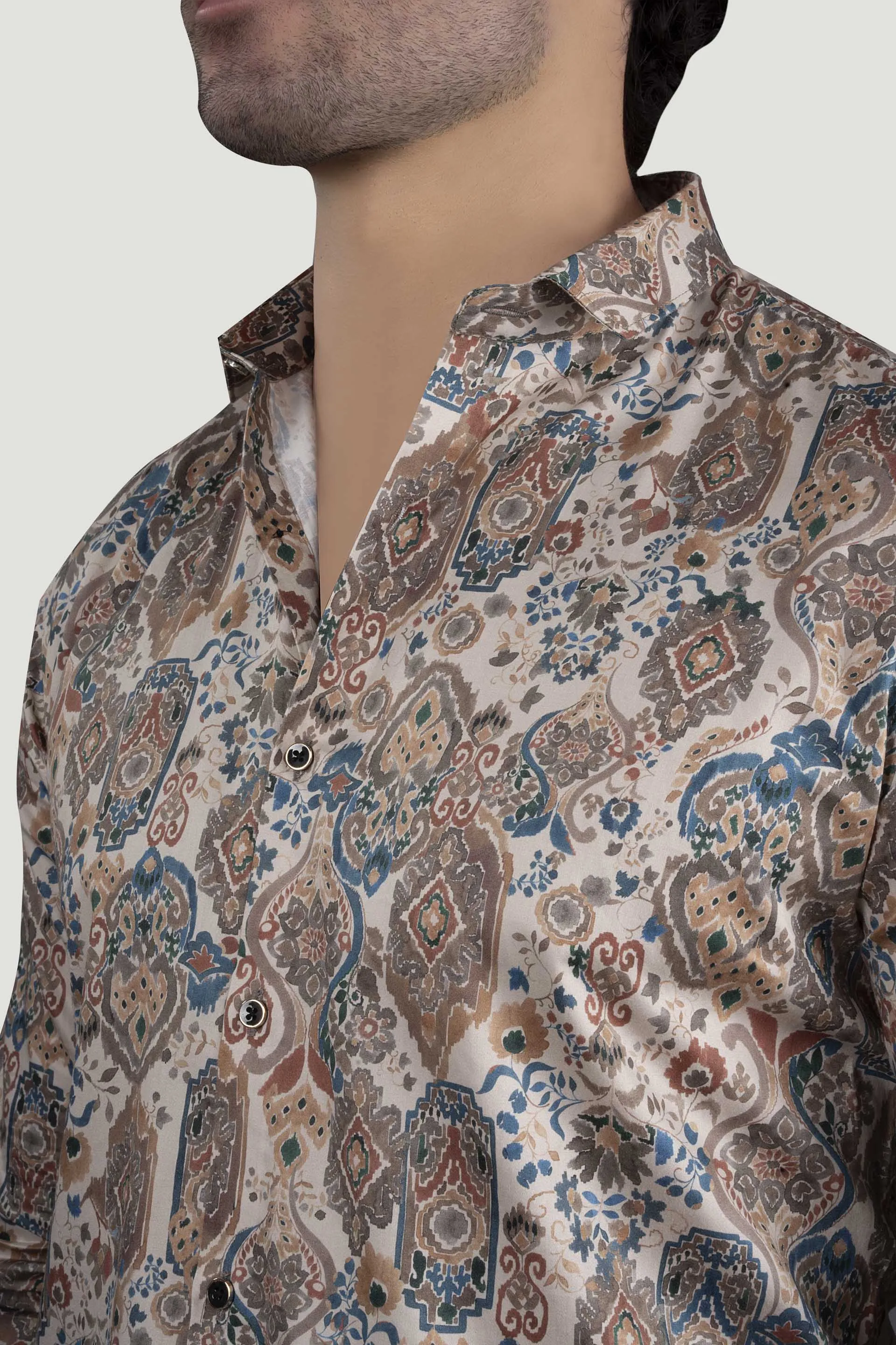 Kuzmich Multi Giza Cotton Club Wear Shirt