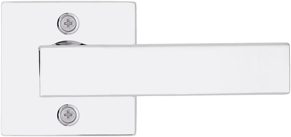 Kwikset Singapore Interior Passage Door Handle, Lever For Closet and Hallway Doors, Reversible Non-Locking Handle Lever, Polished Chrome