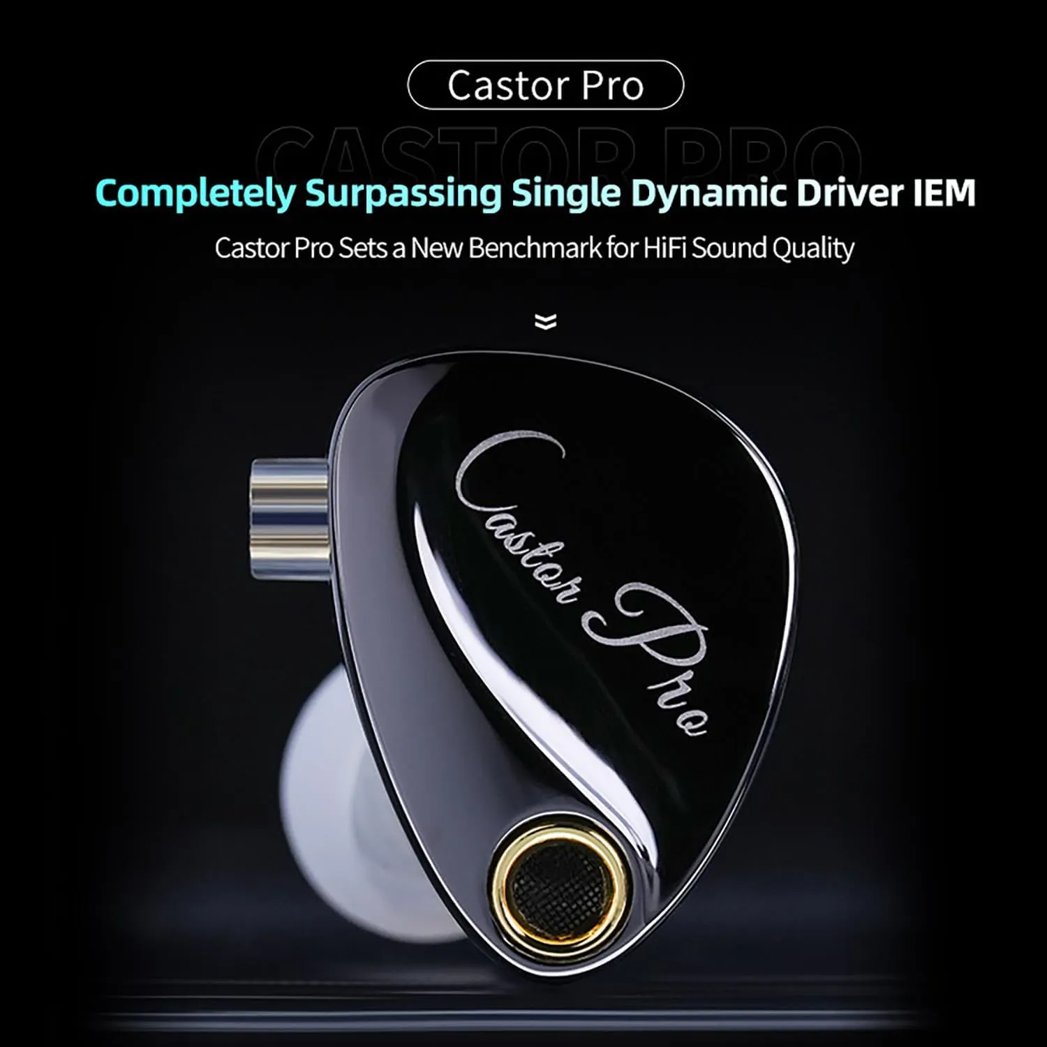 KZ Castor Pro Tunable in Ear Monitor, HiFi Improved Bass in Ear Headphone, Dual-Dynamic Driver Gaming Earbuds, IEM Earphones with 2PIN-C Detachable Cable