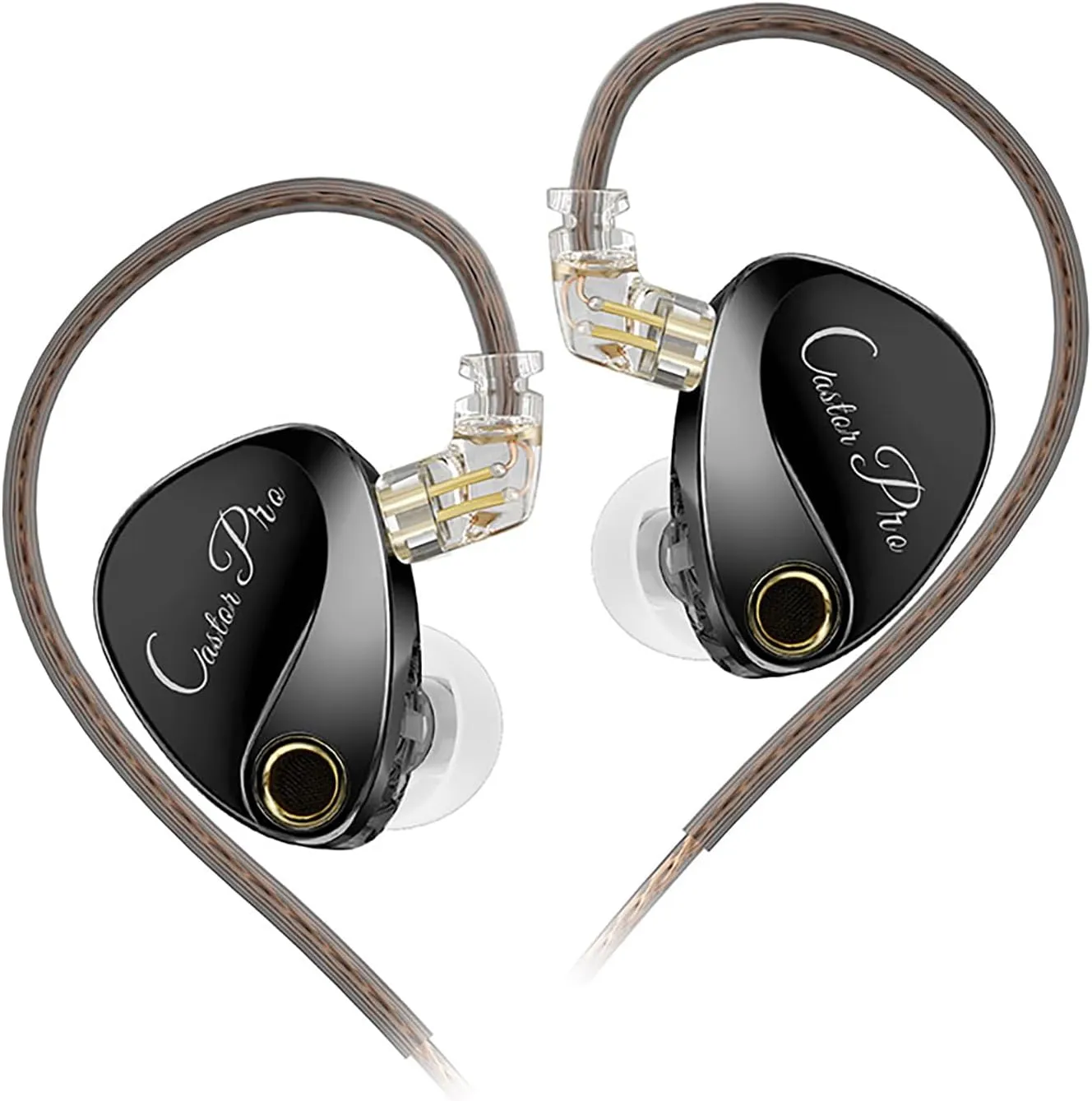 KZ Castor Pro Tunable in Ear Monitor, HiFi Improved Bass in Ear Headphone, Dual-Dynamic Driver Gaming Earbuds, IEM Earphones with 2PIN-C Detachable Cable