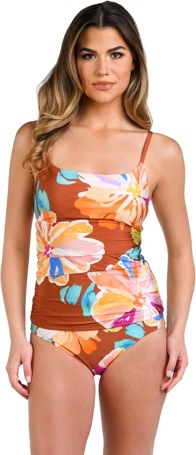 La Blanca Women's Lingerie Strap Tankini Swimsuit Top