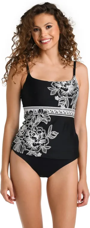 La Blanca Women's Lingerie Strap Tankini Swimsuit Top