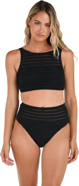 La Blanca Women's Standard High Neck Midkini Swimsuit Top