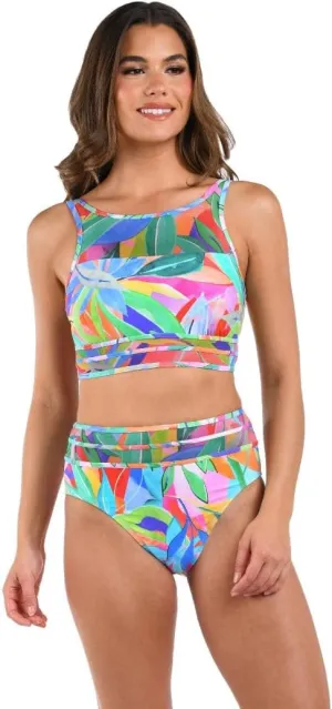 La Blanca Women's Standard High Neck Midkini Swimsuit Top