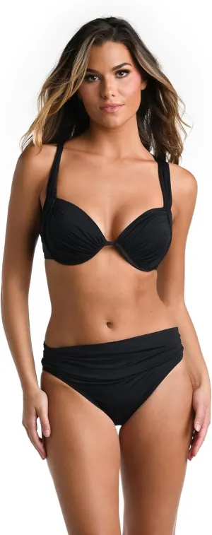 La Blanca Women's Standard Island Goddess Underwire Draped Bikini Swimsuit Top