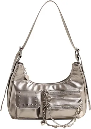 Ladies Fashion Handbag - Soft PU Leather Crossbody, Top-handle, Messenger, Medium Hobo Bag