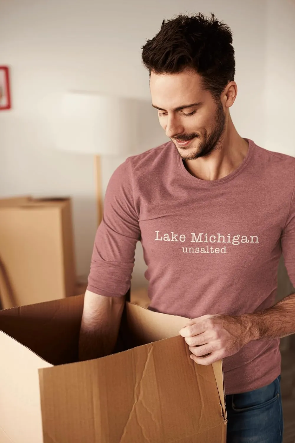 Lake Michigan Unsalted Modern Fit Unisex Long Sleeve T-Shirt