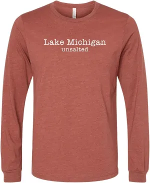 Lake Michigan Unsalted Modern Fit Unisex Long Sleeve T-Shirt
