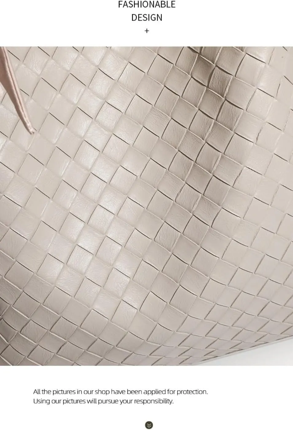Large Leather Woven Tote Bag for Women - Braided Shoulder Handbag for Work, Shopping, Travel & Daily Use