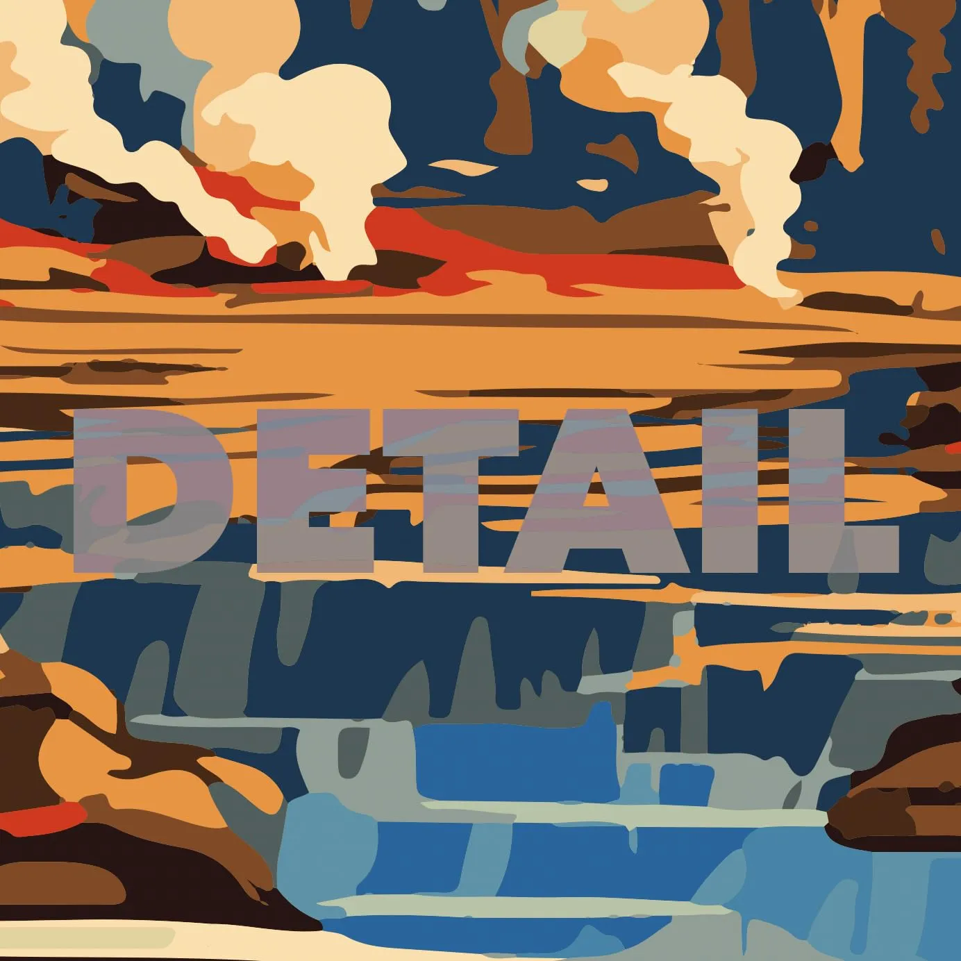 Lassen Volcanic National Park Modern Style Travel Poster - 8x10-12x18-18x24-24x36 / 4x6 Postcard Designer Series Art Print USA United States Wall Art California (12x18 Inch Poster)